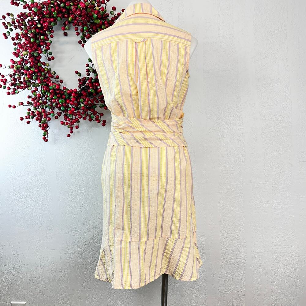 Finley Dress Farrah
Striped cotton seersucker wrap shirt dress Size Small - Picture 5 of 7